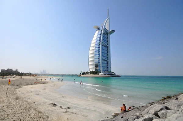 Burj al arab w Dubaju, jak widać na 9 stycznia 2013 — Zdjęcie stockowe