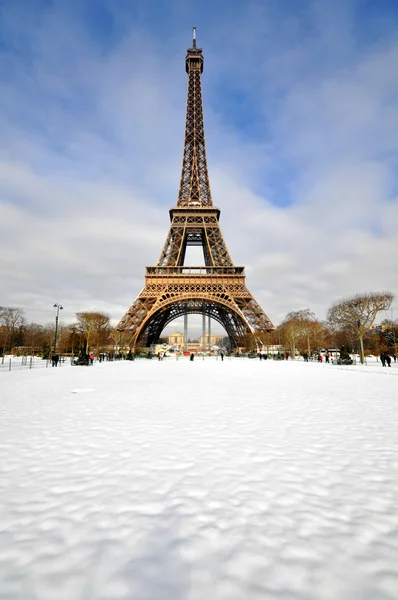 Snowstorm in Paris Royalty Free Stock Photos