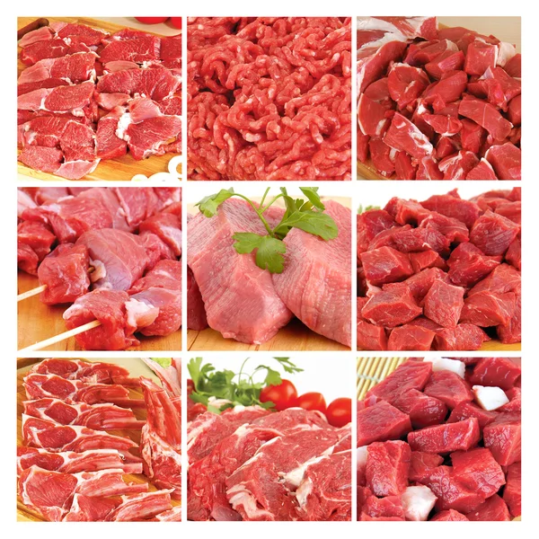 Lamb and beef meats Stock Photo