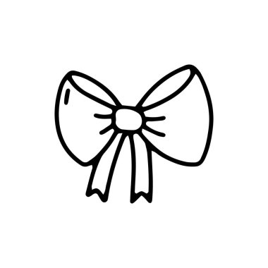 Vektör doğrusal yay. El çizimi siyah-beyaz taslak çizimi