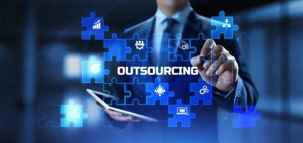 Outsourcing des globalen Personalmanagementkonzepts — Stockfoto