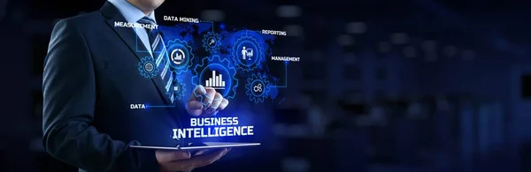 Inteligencia de negocios BI concepto analítica inteligencia Big data analizar —  Fotos de Stock