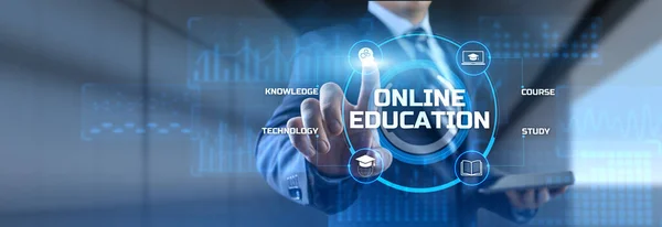 Educación en línea aprendizaje en línea e-learning concept on digital interfaz —  Fotos de Stock