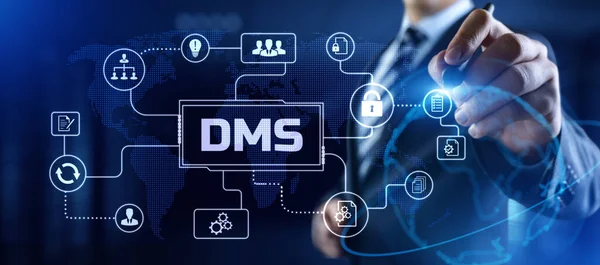 DMS Sistema de gestión de documentos Concepto de tecnología empresarial — Foto de Stock
