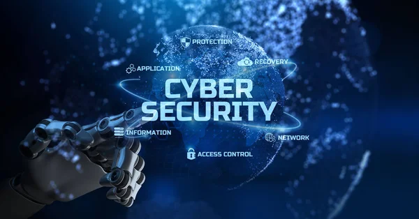 Cybersecurity Beskyttelse af personlige oplysninger Hacker angreb beskyttelse. Informationsteknologi internet koncept. 3d rendering - Stock-foto