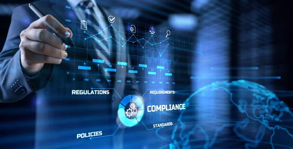 Compliance-Regeln regulierungspolitisches Gesetz. Geschäftstechnologisches Konzept lizenzfreie Stockbilder