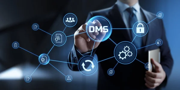 DMS Sistema de gestión de documentos Concepto de tecnología empresarial. — Foto de Stock