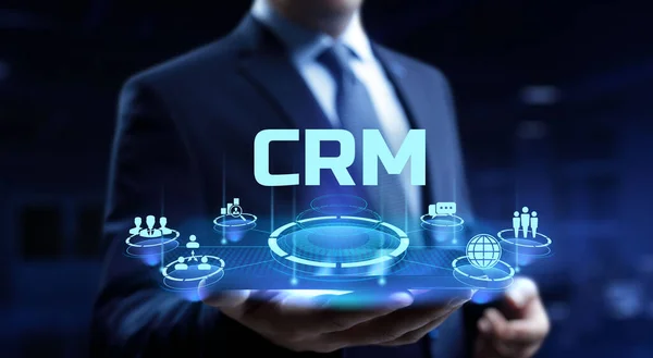 CRM Kundenbeziehungsmanagement Geschäftsvertrieb Marketing Technologie-Konzept. Stockfoto