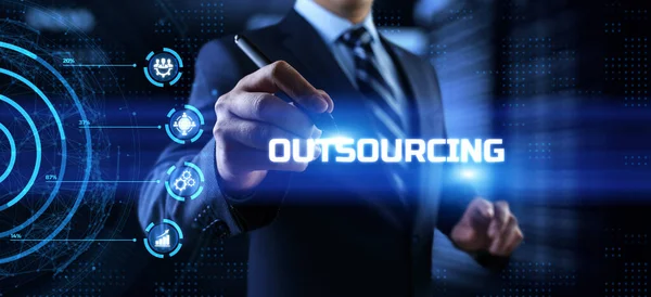 Outsourcing global recruitment human resources management concept