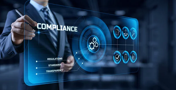 Compliance-Regeln regulierungspolitisches Gesetz. Geschäftstechnologisches Konzept. Stockfoto