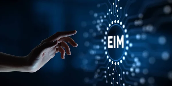 EIM Sistema de gestión de la información empresarial en pantalla virtual — Foto de Stock