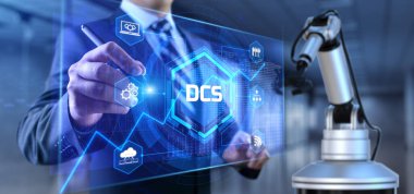 DCS Dağıtım Kontrol Sistemi SCADA. 3D robot robot kolu oluştur