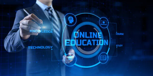 Educación en línea aprendizaje en línea e-learning concept on digital interfaz. —  Fotos de Stock