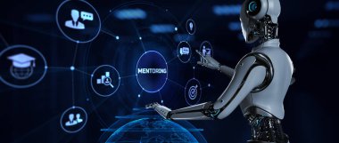 Kişisel gelişim için koçluk yapıyorum. Sanal ekranda robot tuşuna bas. 3d hazırlayıcı.