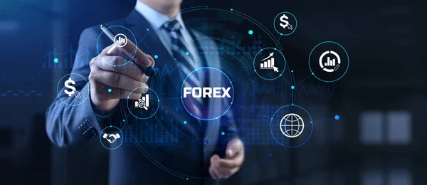Forex waluty giełdowe koncepcja inwestycji giełdowych na ekranie. — Zdjęcie stockowe
