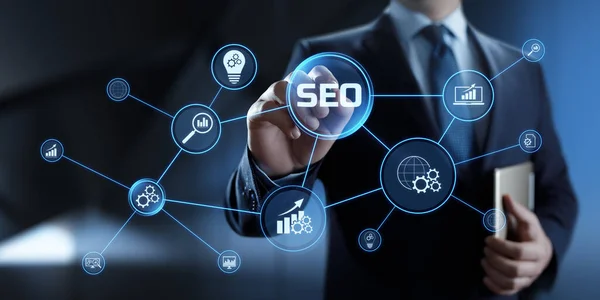 SEO Suchmaschinenoptimierung digitales Internet Marketing Konzept. lizenzfreie Stockfotos