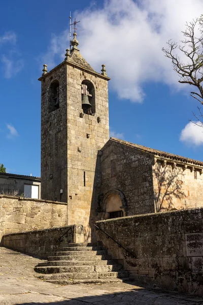Kościół Plac Santo Estevo Średniowiecznej Wiosce Allariz Orense Galicja Hiszpania — Zdjęcie stockowe