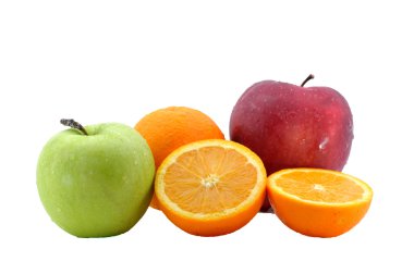 Fruits isolated over a white background clipart