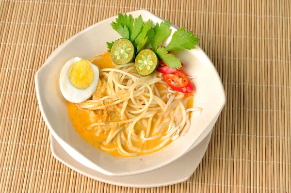 맛 있는 말레이시아 카레 국수 — 스톡 사진
