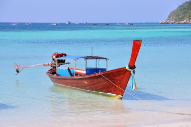 Taksi tekne veya long tail tekne koh lipe, Tayland at