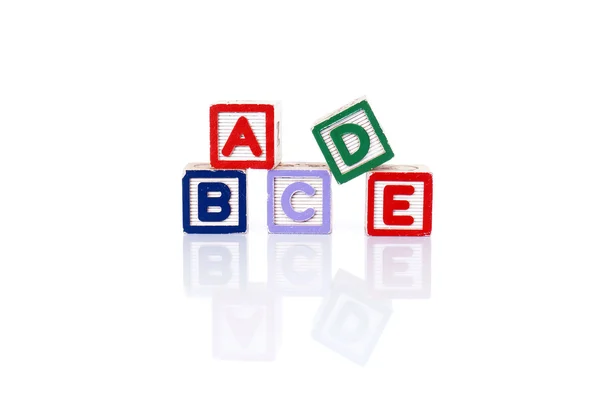 Färgglada alfabet block ord kub — Stockfoto