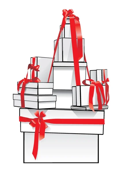 Single gift boxes — Stock Vector