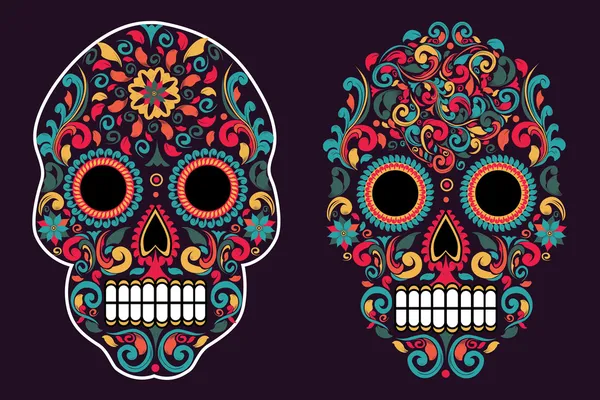 Pattern skull — Stock Vector