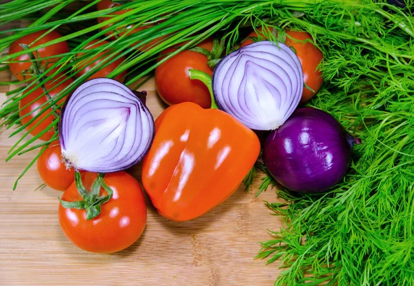 Un montón de verduras frescas — Foto de Stock