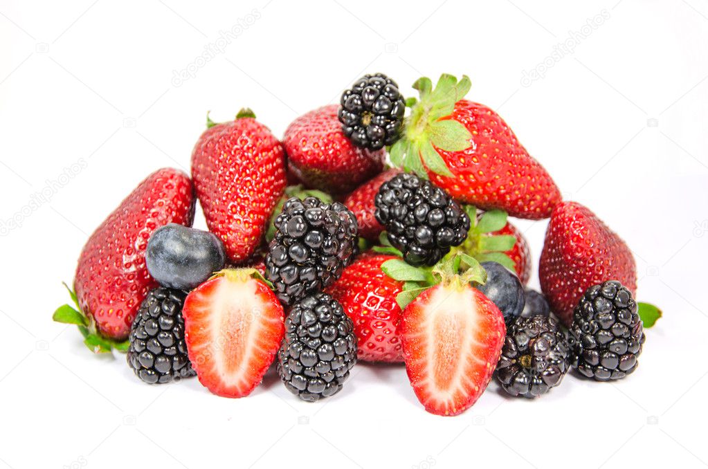 A heap of berries isolated