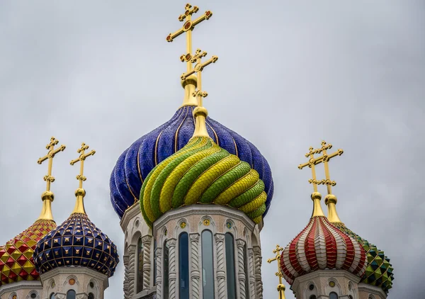 Orthodox church with domes — Stock Photo, Image