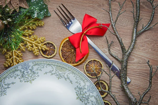 Decoração de Natal da mesa — Fotografia de Stock