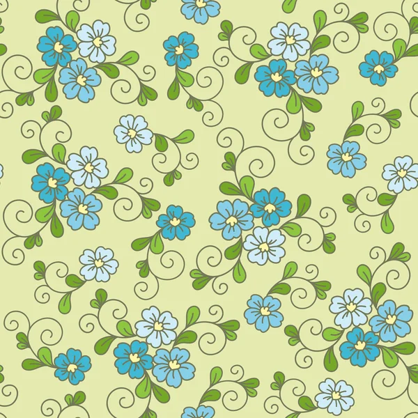 Patrón sin costura floral con forget-me-not — Vector de stock