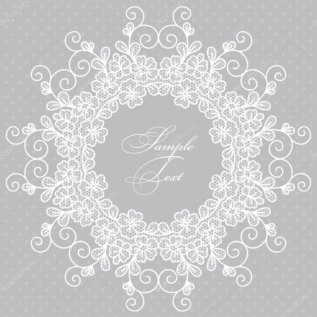 Round lace card