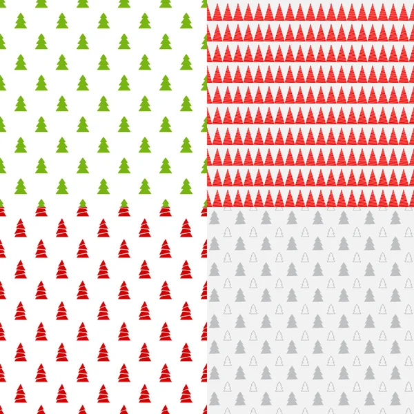 Set vettoriale di semplici motivi natalizi — Vettoriale Stock
