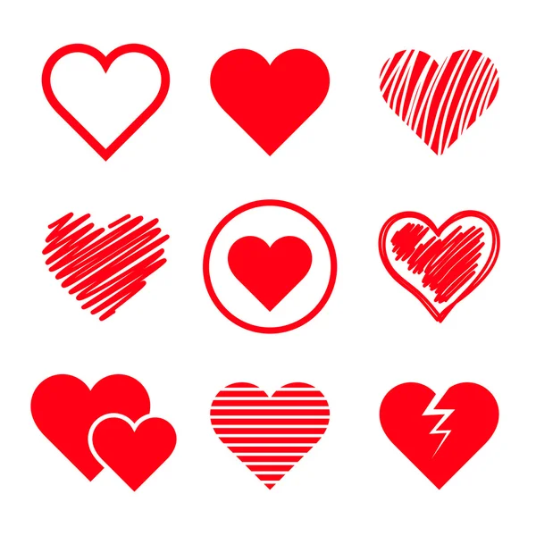 Vector hearts set — Stock Vector