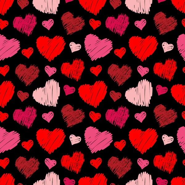 Seamless hearts pattern — Stock Vector