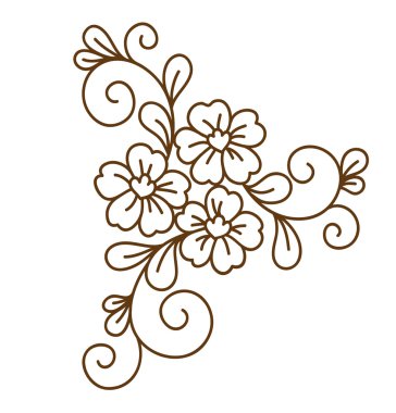 vektör soyut çiçek öğe.