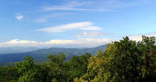 Wonderful Landscape View Green Forest Hills Lower Austria Gumpoldskirchen Mount — Stock Photo, Image