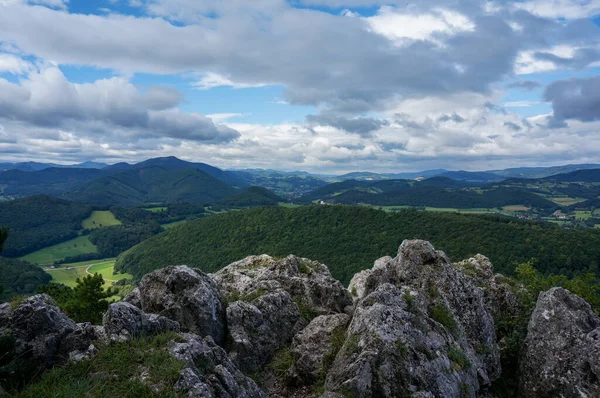 Vista Point Scenic Mountainview Mount Peilstein Austria Dramatic Cloud Scenery — Stock Photo, Image
