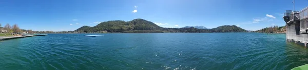 Vista Panoramica Del Famoso Lago Klopein Carinzia Austria Concetto Viaggio — Foto Stock