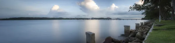 stulang laut, johor bahru görünümünden Singapur.