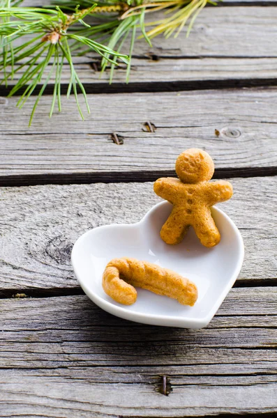 Gingerbread man in the christmas — Stock Photo, Image