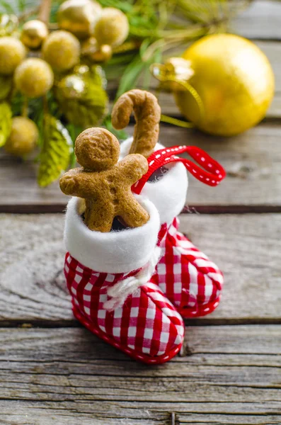 Gingerbread man in the christmas — Stock Photo, Image