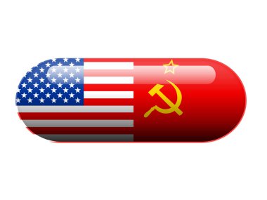 American and Soviet pill clipart