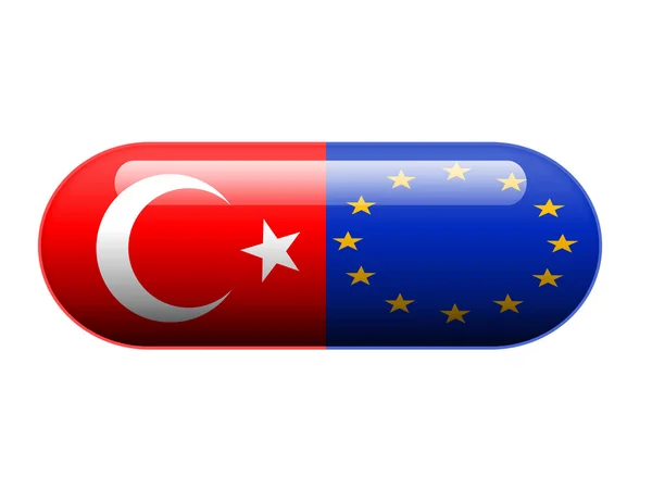 Turkse en Europese pil — Stockfoto