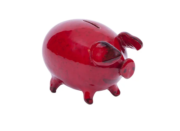 Rode piggy bank — Stockfoto