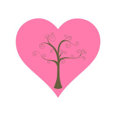 ağaç ve büyük kalp