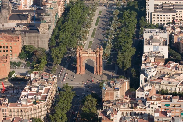 巴塞罗那的凯旋门 — 图库照片