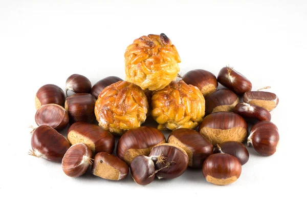 Chestnuts and panellets — Stock Photo, Image