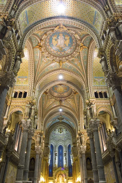 Bazilika notre dame de fourviere, lyon — Stock fotografie